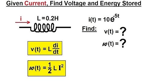 Electrical Engineering: Ch 7: Inductors (8 of 24) Given Current, Find Voltage=? Energy Stored=?