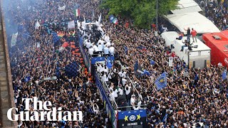 Most Beautiful Scudetto Inter Fans Line Milan Streets For Victory Parade