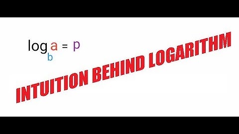 Intuition Behind Logarithm