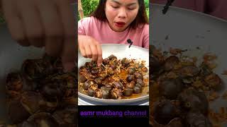 Wow snail fried so yummy , snails recipe , seafood snails shorts short eating 14