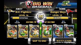 Big Win Sports Baseball D.C. Fighters vs Danger Boys Week 5 2026