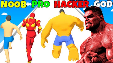 NOOB vs PRO vs HACKER vs GOD - Upgrade Run 3D