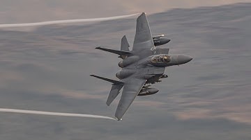 American F-15E Strike Eagles Mach Loop from Cad West