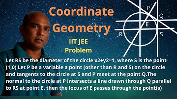 IITJEE-ADVANCE-Let RS be the diameter of the circle x2+y2=1, where S is the point (1,0)