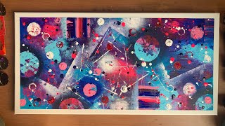 Cool Abstract Painting In Acrylic | Painting Techniques | Satisfying Inspirational Art Demonstration image
