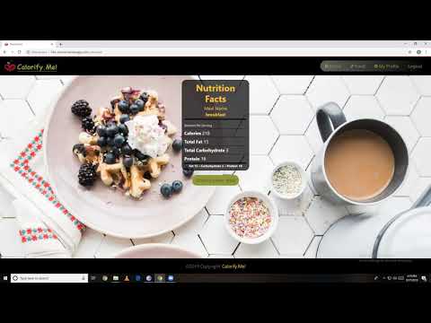 Calorify Me - An App which calculates calories Needed | Software Engineering Course's Project