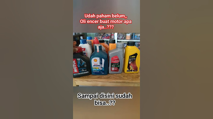 Rekomendasi oli matic, oli encer untuk motor apa aja..??