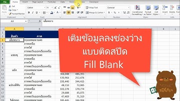 เติมข้อมูลลงช่องว่างแบบสปีดติด (EXCEL)
