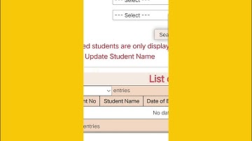 Update student details and check list download in SATS