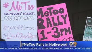 #MeToo Movement Hits The Streets Amid Sexual Misconduct Allegations In Hollywood