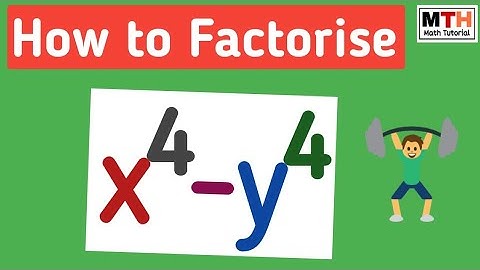Factorise x^4-y^4 || Factor x4-y4