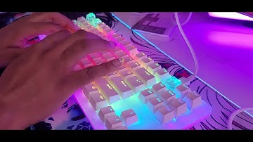 Wormier K87 Acrylic Base RGB Keyboard Gateron Brown Switch Sound Test ❤️