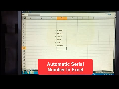 Automatic Serial Number In Ms Excel | Amzing Formula