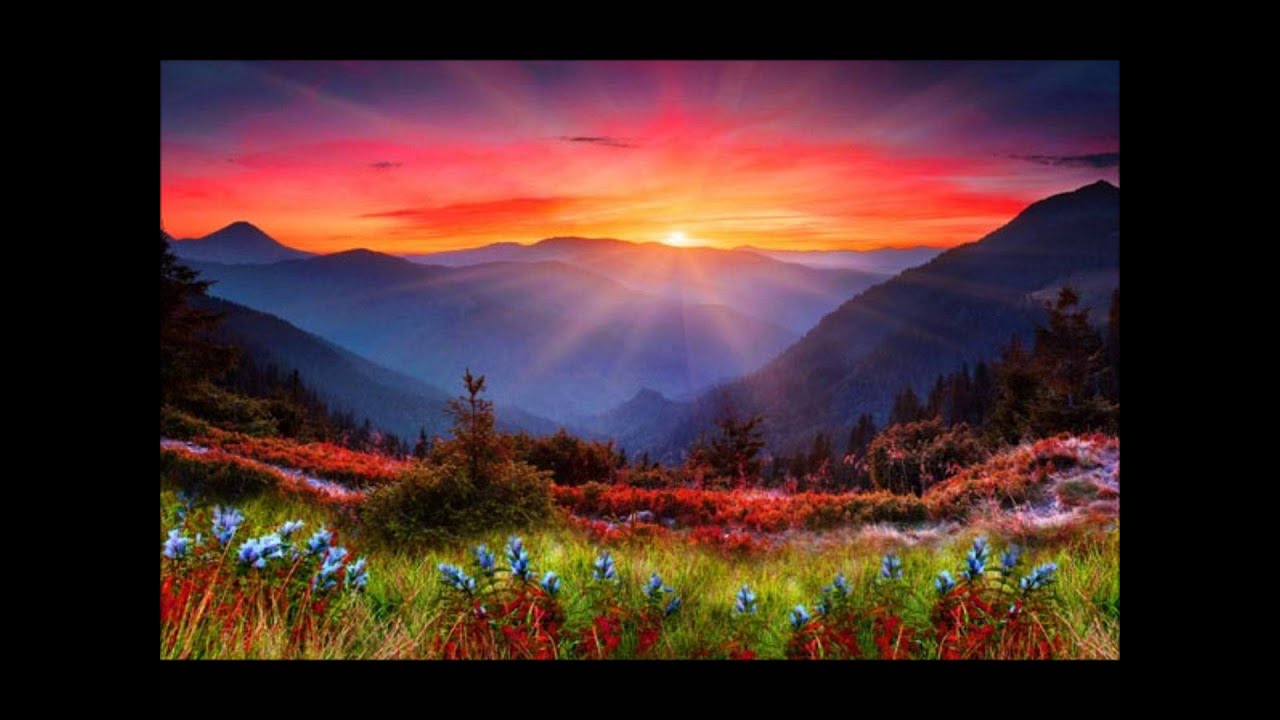 amanecer en las montañas