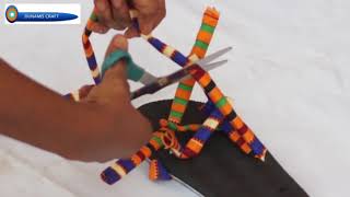 DIY stylish gladiator sandals from flip flop. Best out of ankara