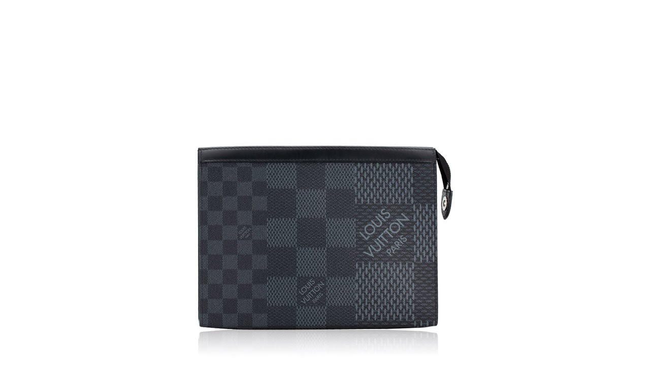 Pochette Voyage Souple - Luxury Monogram Eclipse Grey