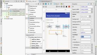 android studio tutorial PersonForm part 1