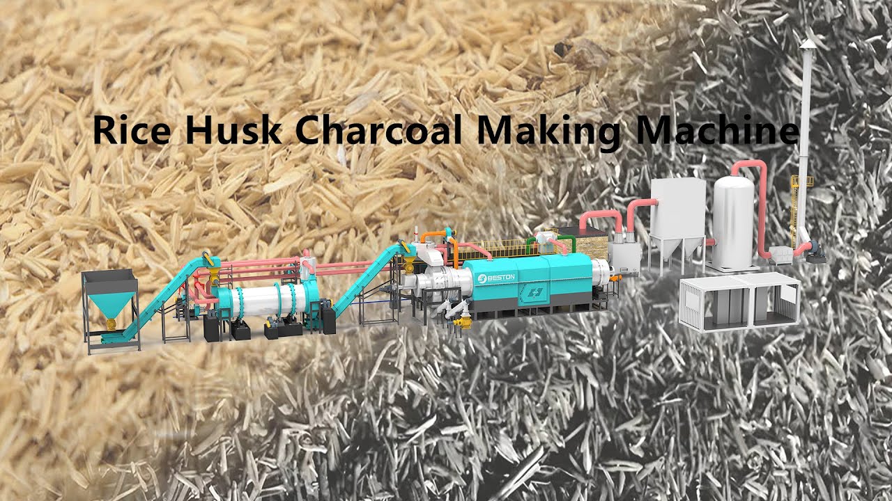 How to Make Rice Husk Charcoal? Continuous Charcoal Making Machine ...