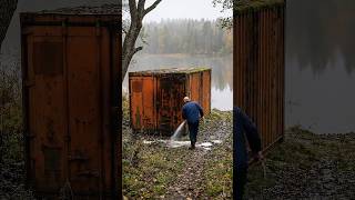 Rusty Container to Dream Tiny Home 🏡✨ | Full Shipping Container Transformation Timelapse