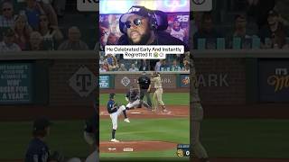 He Celebrated Before the Catch Was Even Made #mlb #baseball #viral