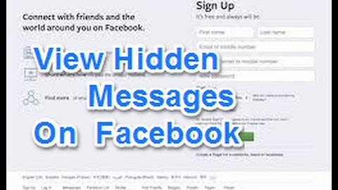 How to View facebook hidden inbox messages