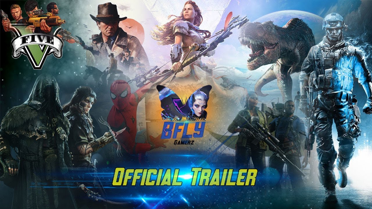 Bfly Gamerz Official Channel Trailer | gta 5, hood, world W z, spiderman, horizon, and many games