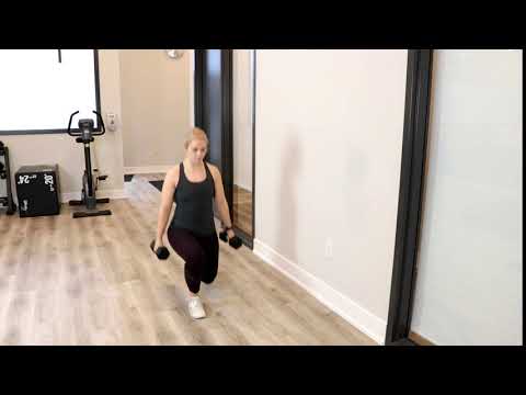 Lunge Walking Exercise with Dumbbells