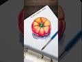 Juicy Tomato Watercolor Painting 🍅 | Easy Layering Tutorial for Beginners