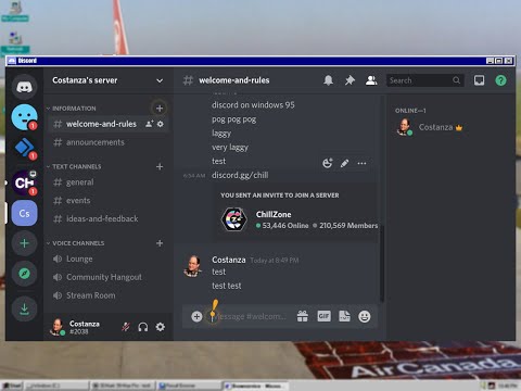 Using Discord on Windows 95