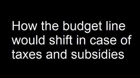 How the budget line would shift in case of taxes and subsidies