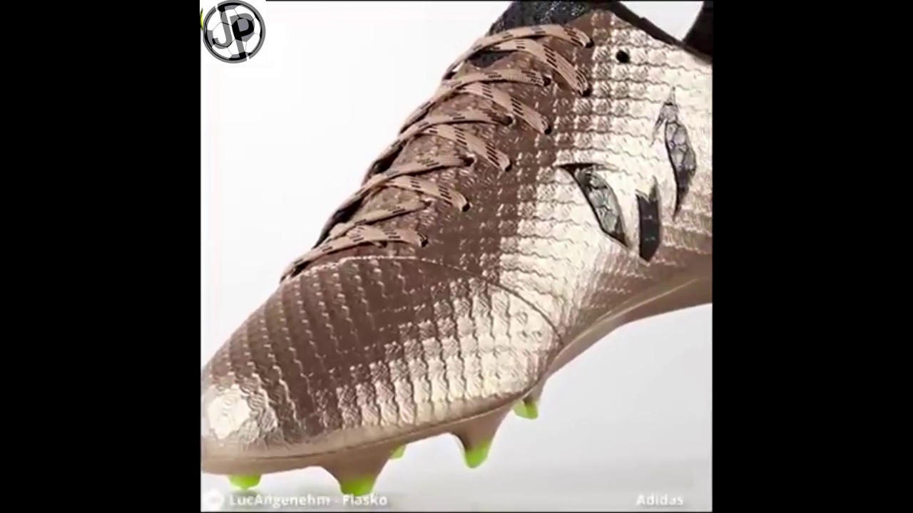 tenis de messi dorados