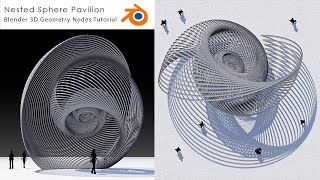 Nested Sphere Pavilion Blender3D Geometry Nodes Tutorial