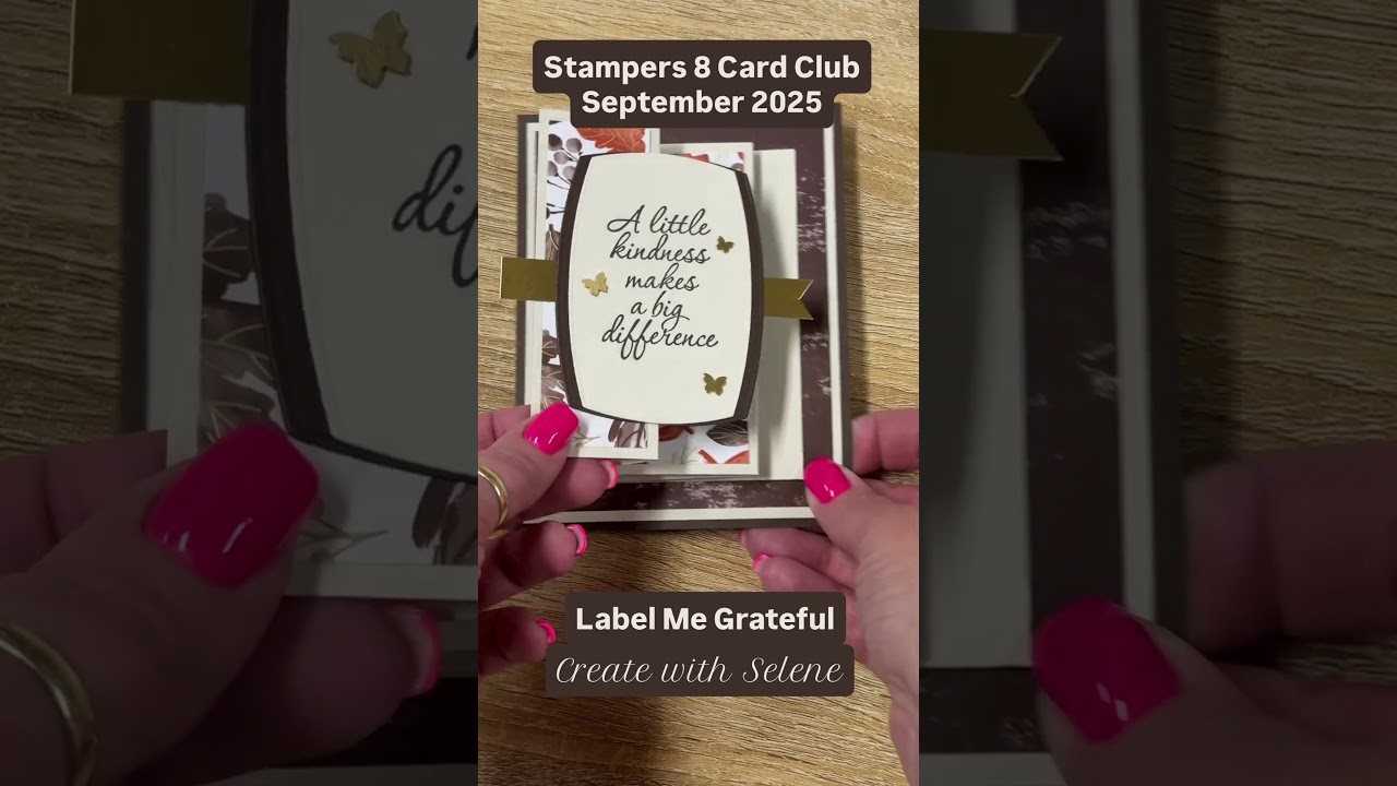 September 2025 card club. Label me grateful.   