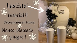 Cómo hacer arco de globos| tutorial de decoración con globos - ballon garland tutorial