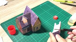 Up House with Balloons Papercraft (Lofi + ASMR)