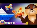 Surprise Eggs Nursery Rhymes Toys | Sea Otter Rhyme | Learn Colours, & Sea Animals | ChuChuTV