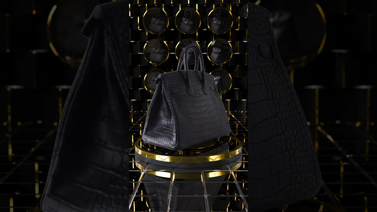 Hermès Birkin 25 Noir (Black) Alligator Mississippi Matte Gold Hardware GHW
