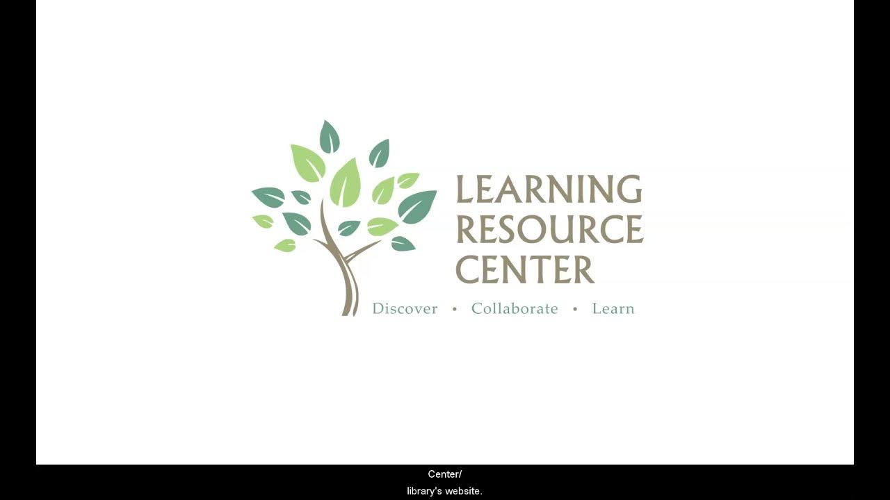 Library Learning Resource Center website tour YouTube