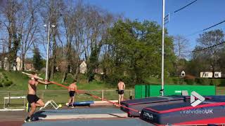 Pole vault snap and flap || Viral Video UK