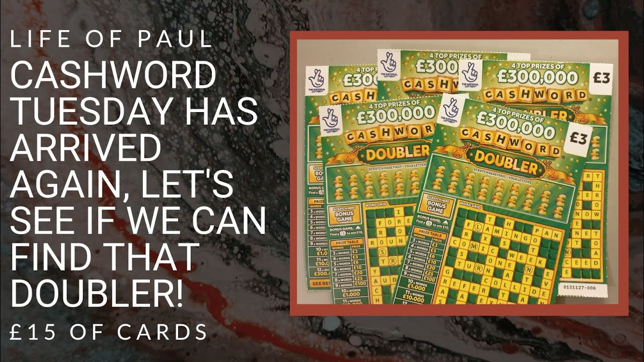 5 Fun scratch cards to brighten your day. £15 of the £3 Cashword