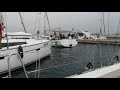 Docking in Sardegna, with almost no wind but too fast