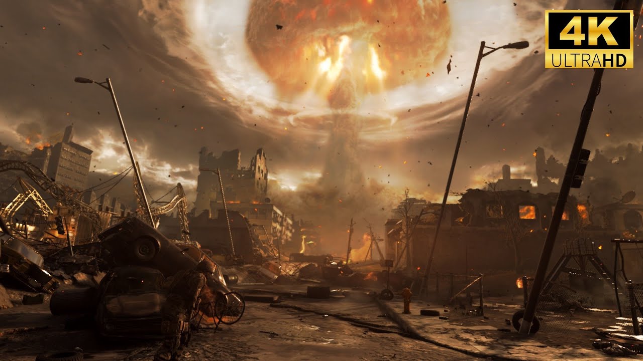 Nuclear Explosion in Call of Duty 4 Episode 10 [No HUD Gameplay 2024] - US in Middle East (Part 4)