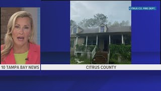 Crews in Citrus County battled house fire reportedly sparked by lightning strike