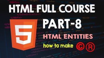 Html in Hindi | Lesson-8 | how to use html entities