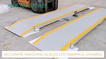 Movable Axle weighbridge vehicle scales calibration at Accurate weighing scales Uganda