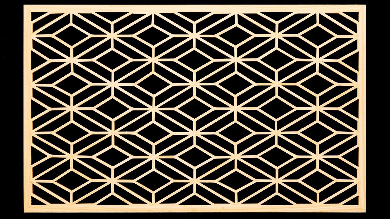 Shoji and kumiko patterns 09 Making a mie-bishi tsunagi andon lantern