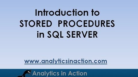 Stored Procedures in SQL Server