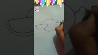 How to draw Watermelon easily ? كيف ترسم بطيخ بسهولة draw howtodraw art fruit shorts
