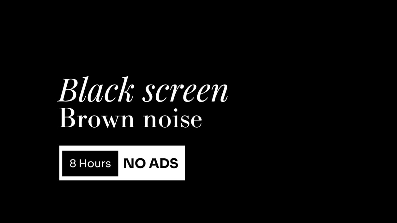 Brown Noise for Sleep (8 Hours) ⚫ Black Screen Deep Sleep Sound