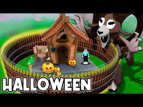 I Built a HALLOWEEN Base in 99 Nights in the Forest!